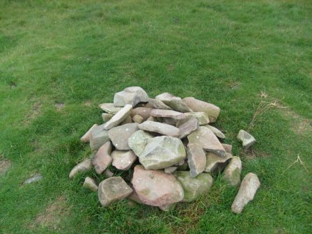 The small summit cairn at the top