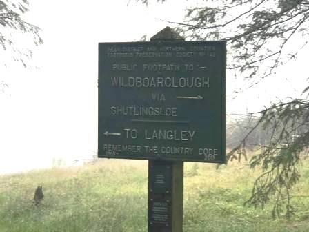 Footpath sign in Macclesfield Forest