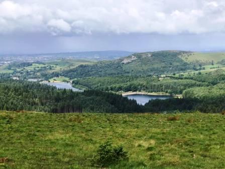 View over the Macclesfield Forest and Ridgegate Reservoir
