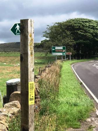 Crossing the main A537 road