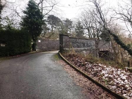 Crossing over the railway near Prestbury Station