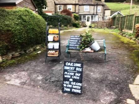 Oak Lane Honesty Box - flapjacks, brownies, jams, chutneys and apple juice!