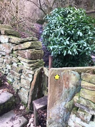 Continuing diagonally up the hill