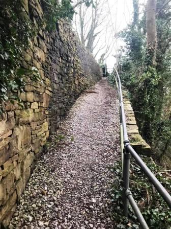 Climbing up to Lidgetts Lane