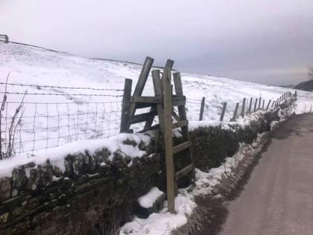 A very steep ladder stile!