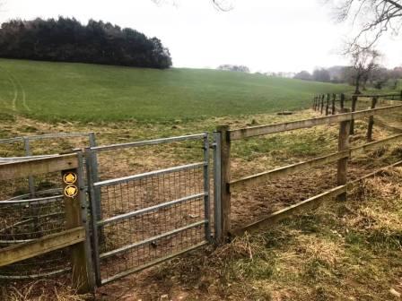 Through the gate and bear right