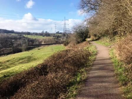 Continuing on the path above the Bollin Valley
