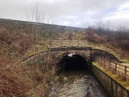 River Bollin flowing under the Silk Road