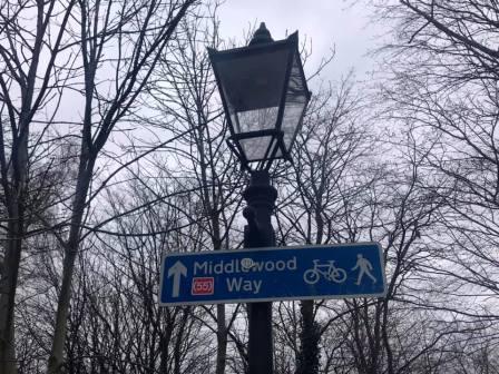 Sign at the start of the Middlewood Way