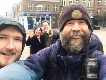 End of the route - Liam and I met good friends Jane and Pete!