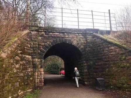 Railway viaduct in Bollin Valley