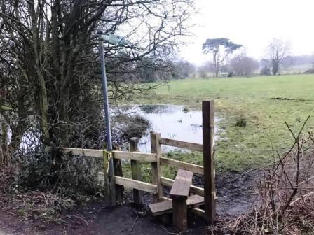 Public footpath between New Home Farm and Middle Moss Farm