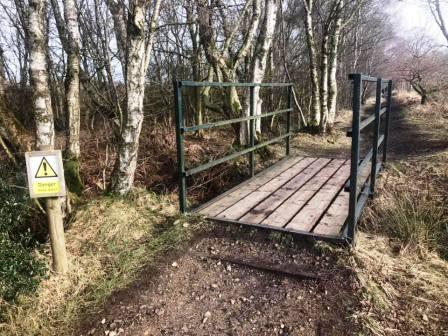 Footpath through Danes Moss Nature Reserve