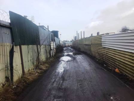 Turf Lane - between the scrapyards!
