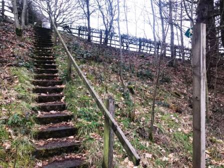 Steps up from Congleton Road