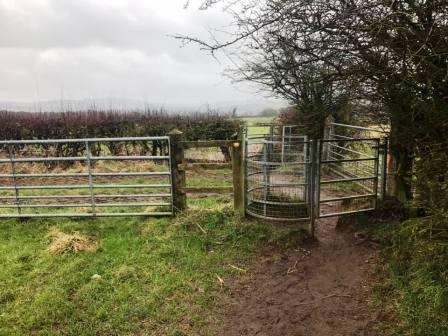 Turn left into this track after passing through the gate