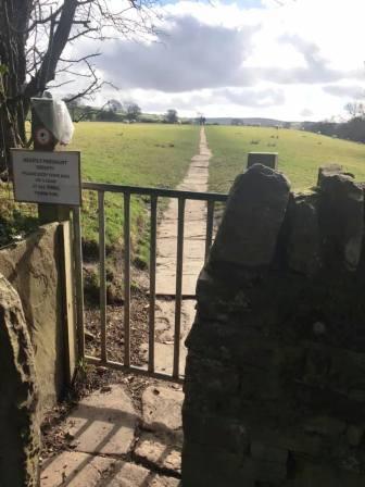Heading out onto the workers' path to Rainow