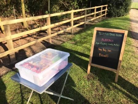 Honesty box shop as you exit Capesthorne estate onto Mill Lane
