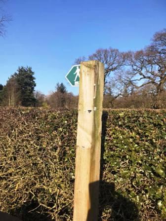 Public footpath through Mill Lane Farm