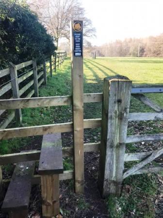 Public footpath through Mill Lane Farm