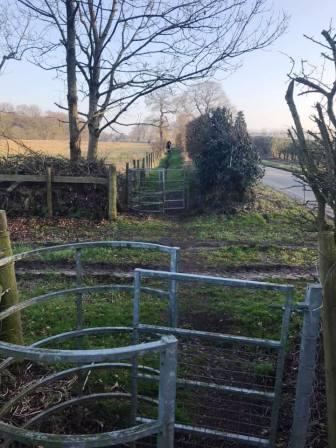 Roadside footpath on Piggotts Hill