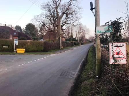 Right onto the lane then left into the cul-de-sac