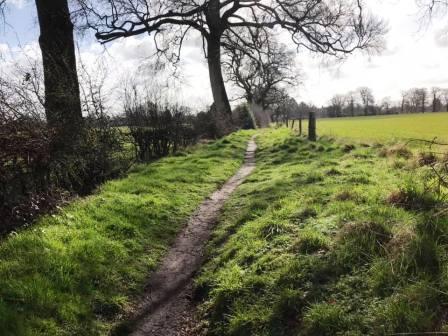 Continuing along the path to Peover Lane