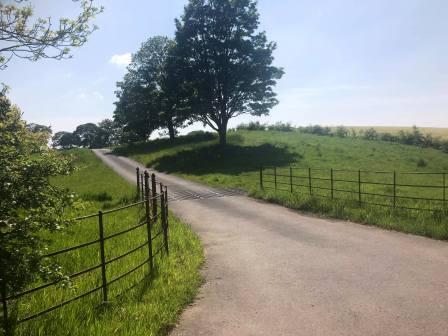 Turn left towards Hulmefield Hall