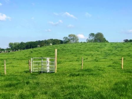 Public footpath climbing towards Hazelwall