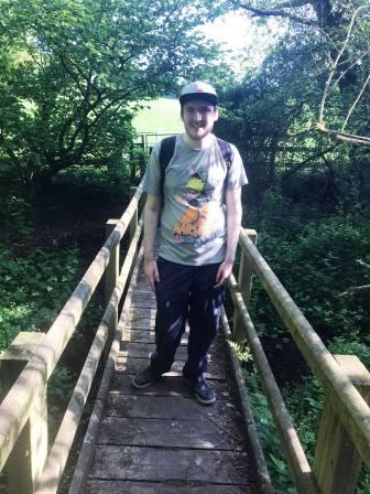 Liam on the bridge over Fanshawe Brook