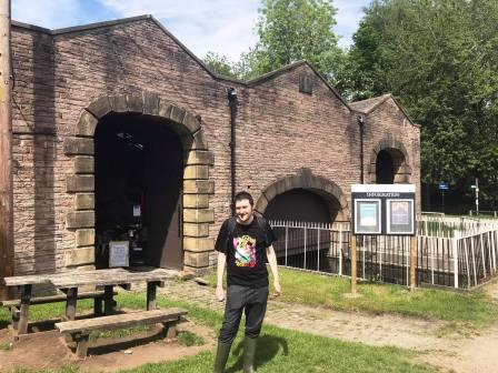 Liam at the canal terminus