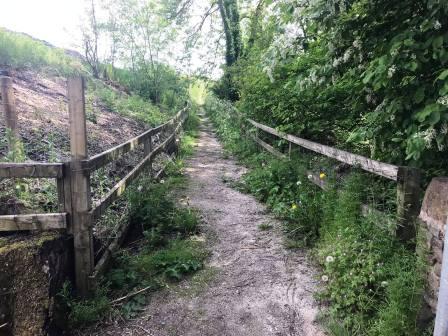 Path up towards the railway line