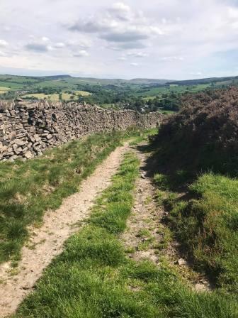 Track down towards Kishfield Lane