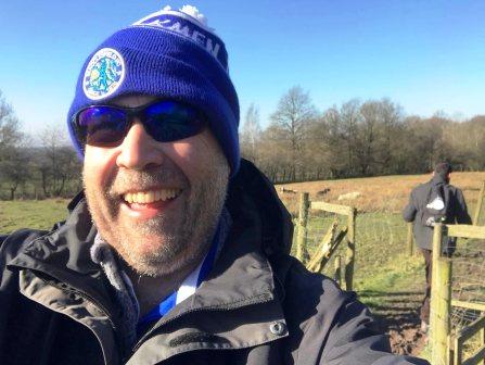 Liam strides off ahead on the short path across to the Middlewood Way
