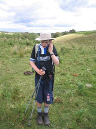 Jimmy being interviewed for the Knutsford Guardian on Longlee Rigg