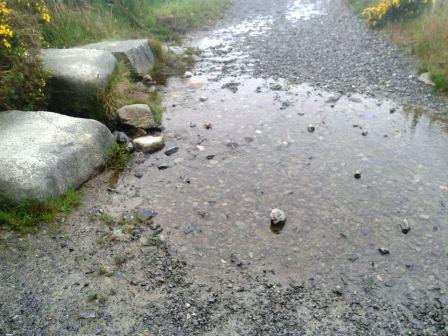 A ford on the initial path.  This was a fast flowing torrent a couple of days earlier and only passable with great care