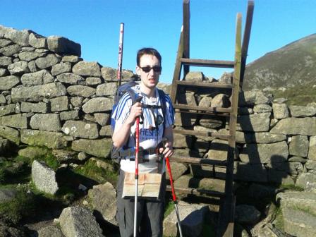 Jimmy reaches the Mourne Wall