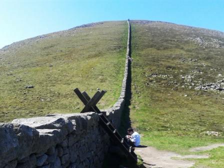 The final approach to the summit