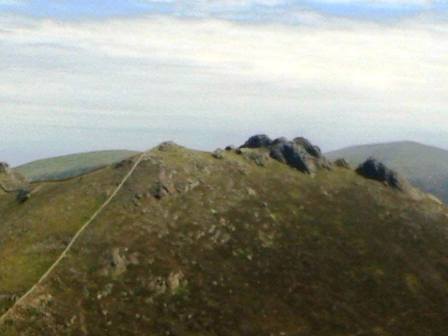 Looking back across to Slieve Bearnagh