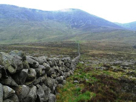 Looking back down the Mourne Wall
