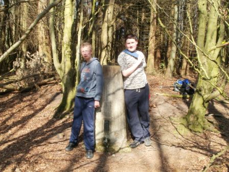 Dan and Liam at the summit of Long Mountain-Beacon Ring