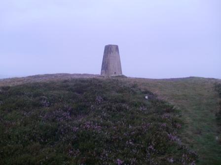 Trig point on summit of Frenni Fawr