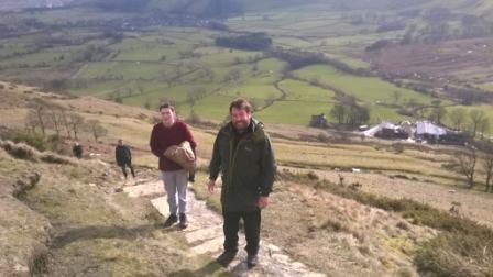 Liam and Tom on Mam Tor