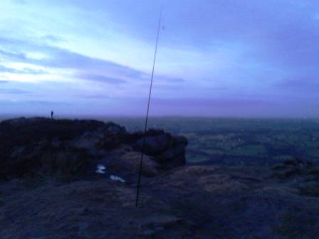 Mast on The Cloud as dusk approaches