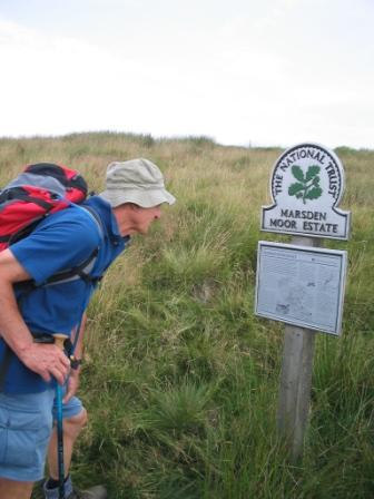 Don reads the details about Marsden Moor