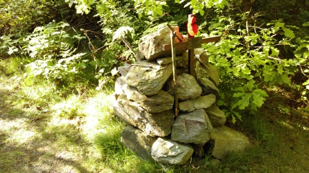 Summit cairn and memorial cross