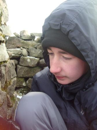 Jimmy in the summit shelter