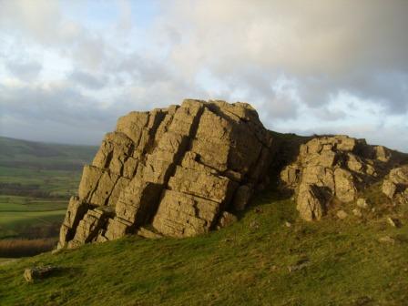 Rocks on the fellside above Eskholme