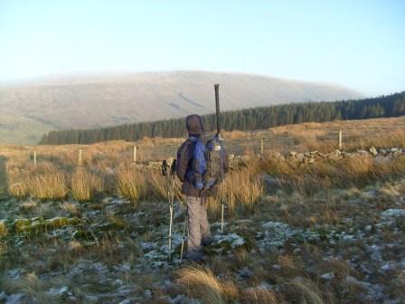 Jimmy takes a breather from the ascent to admire the view