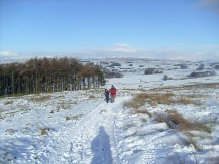 Liam & Tom ascending the bridleway